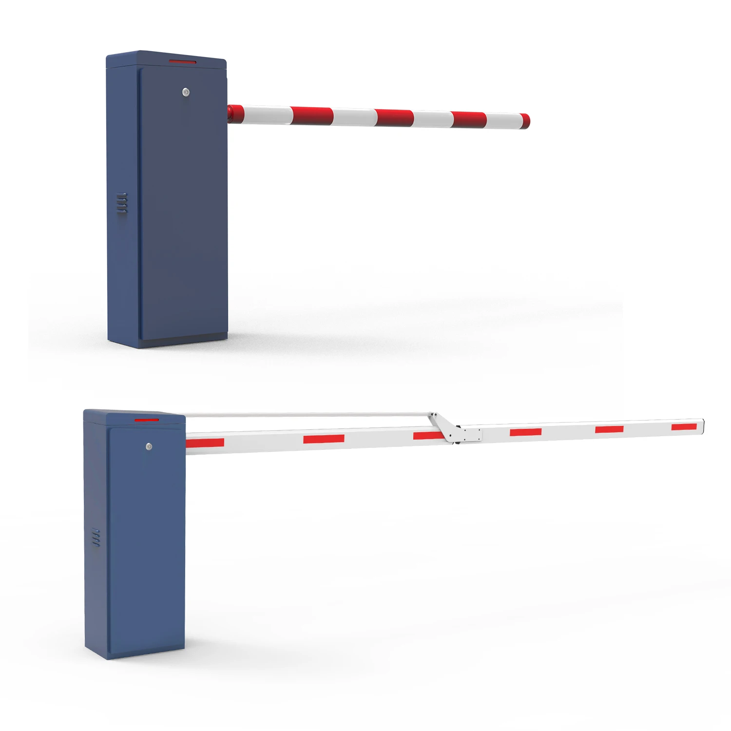 Barrera de brazo articulado para parkings con altura limitada