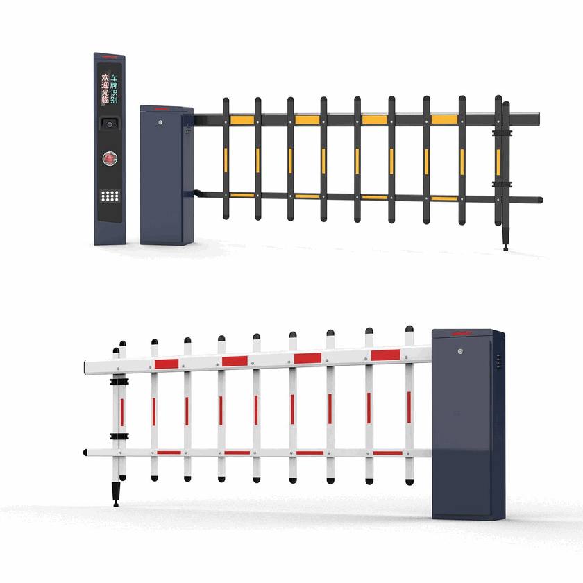 Barrera automática con tira LED de alta visibilidad y sistema de baja tensión